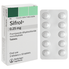 Sifrol 0,25 hộp 3 vỉ