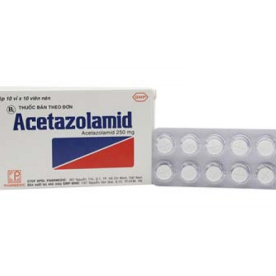 Acetazolamid 250 hộp 10 vỉ